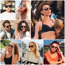 Fozono Retro Aviator Sunglasses for Women Men Trendy Classic Square 70s 80s 90s Vintage Shades Double Bridge Aviators FZN813 Tortoise/Gradient Gray