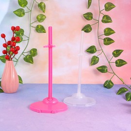 EXCEART 20Pcs Soportes para Muñecas Soporte para Pantalla Marco de Soporte de Modelo de Soporte Transparente para para Muñecas de Niña Rosa