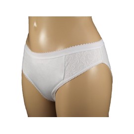P&S Healthcare Large White Ladies Lace High Leg Incontinence Brief