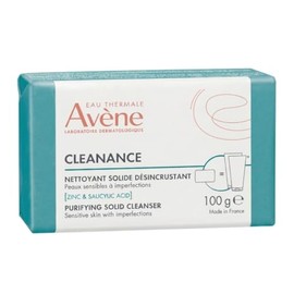 Avene Cleanance Barra Limpiadora Facial, Ácido Salicílico Piel Acneica 100g