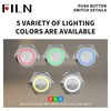 FILN 2PCS 19mm (3/4'') Momentary Push Button Switch 12V 24VDC