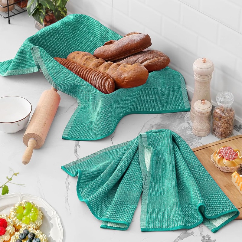 smiry Premium Kitchen Towels(18"x 28", 6 Pack), Large Cotton Dish