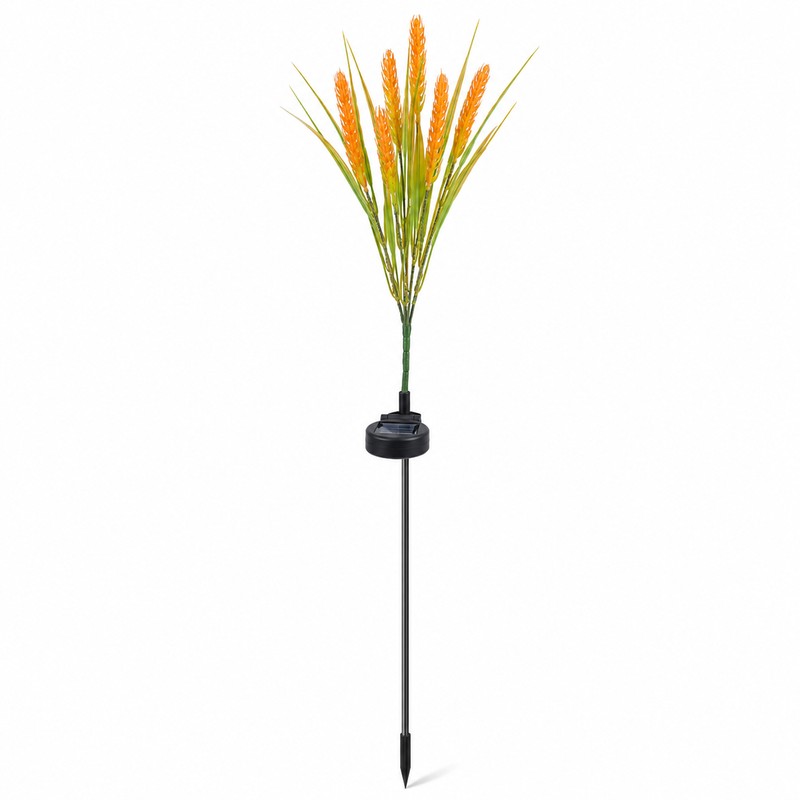 7-Head Solar Wheat Ear Garden Light, Warm White LED Outdoor
