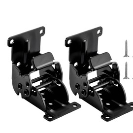 Baoblaze 2X Furniture Leg Hinges Folding Self Locking Hardware Accessory Simple Assembly Lock Extension Support for Workbench Brackets, Black