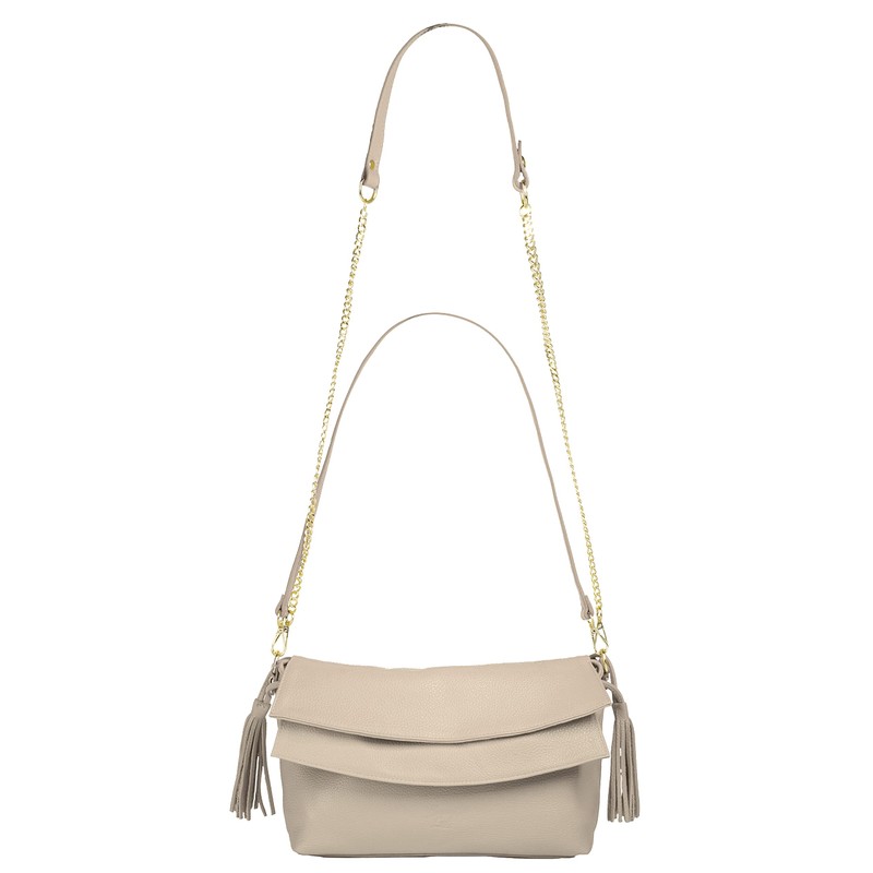 Samantha Look Women's Genuine Leather Shoulder Bag, Made in Italy,