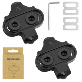 flintronic 2 PCS SPD Bike Cleats Set with Non-Slip Cleat Plates, Compatible with MTB SPD Pedals SM-SH51 for Mountain Bike and Indoor Cycling Shoes Black