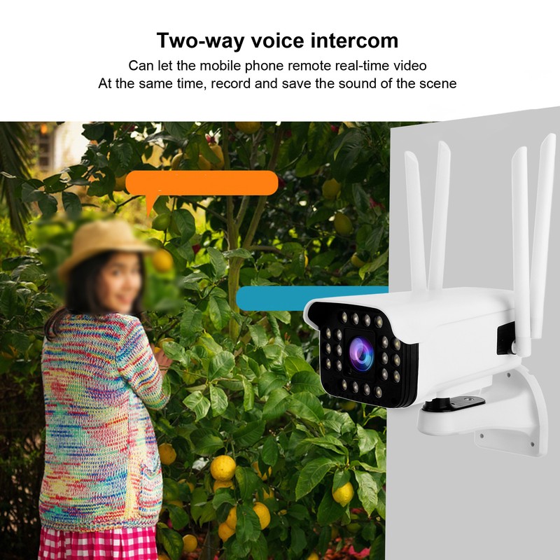 1080P Security Outdoor Camera PTZ 2.4Ghz WiFi IP66 Waterproof 20‑LED