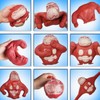 YANZHE Novelty Red Monkey Toy, Squeeze Gorilla, Stretchy Squishy Monkey,