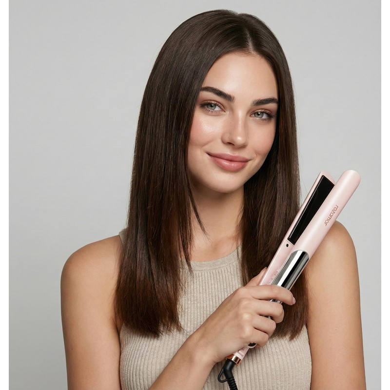 Titanium Flat Iron, 1 Inch Hair Straightener & Curler