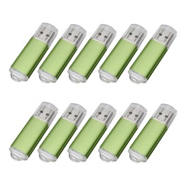 10PCS USB Flash Drive USB 2.0 Memory Stick Memory Drive Pen Drive (128MB, Green)