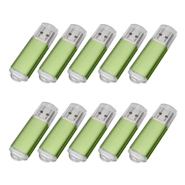 10PCS USB Flash Drive USB 2.0 Memory Stick Memory Drive Pen Drive (128MB, Green)
