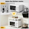 Kaixin Rabbit Extensible Microwave Oven Stand, Adjustable Metal Storage Shelf,