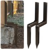 K.D STONEDGE Pack of 2 Adjustable Fence Post Repair Kit