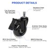 Hirate 3" Chair Casters Heavy Duty Lockable Swivel Caster Replacement