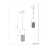 Trio Leuchten Tosh 304300132 Pendant Light Metal Black Matt Wood