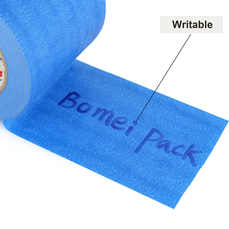 BOMEI PACK Wide Blue Painters Tape 4 Inches x 60