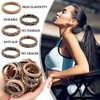 LUFFLOK 50 PCS Hair Bobbles, Leopard Hair Bands for Women