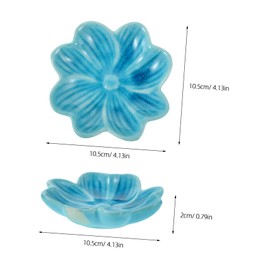 WOONEKY Essential Oils for Spa Salon Thai Massage Ceramic Dish Glazed Ceramic Bowl Aroma Oil Holder Decorative Bowl for Aromatherapy