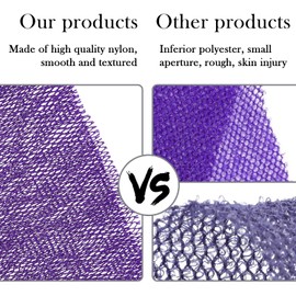 2 Pieces African Net Sponge Exfoliating Net African Body Scrubber Bath Rag Washcloth Towel Shower Body Back Scrubber Skin Smoother for Daily Use or Stocking Stuffer (Blue, Army Green)
