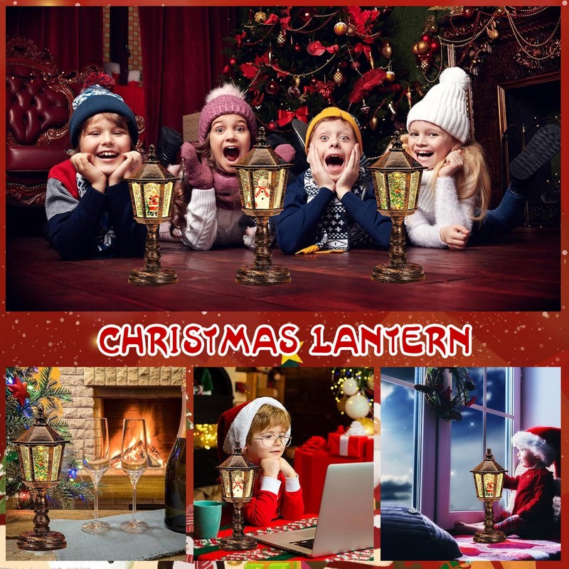 Christmas Snow Globe Lantern with Music (Snow Lantern B)