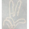 Vital All-Terrain Vinyl Hand Decal/Sticker for Jeep Wave (White) for