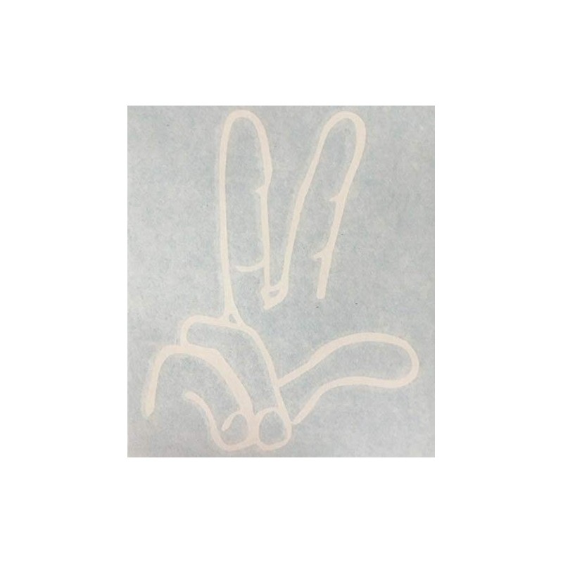 Vital All-Terrain Vinyl Hand Decal/Sticker for Jeep Wave (White) for