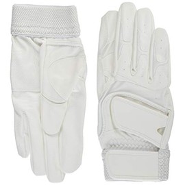 GP 37147 Baseball Batting Gloves, Both Hands, White, L, 10.2 - 10.6 inches (26 - 27 cm), For Practice, High School Baseball, Washable, Double Belt
