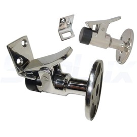 SeaLux 316 Stainless Steel Cushioned Door Stop Holder and Catch (Straight, Length:2.5")
