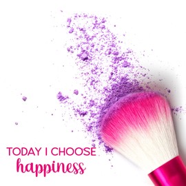 Legami - Set of 4 Makeup Brushes, Oh My Glow! Flowers Theme, Includes Powder Brush, Foundation Brush, Eyeshadow Brush, Eyeliner Brush, 100% Vegan, Travel Format