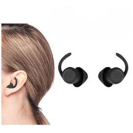 High Fidelity Ear Plugs for Sleep, 18db Noise Cancelling Earbuds, in Ear Earplugs for Travel Essential, Noise Reduction, Festival & Hearing Protection Ear Plugs (Black)