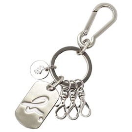 agnes b ZH12B-01 Men's Key Chain, Silver