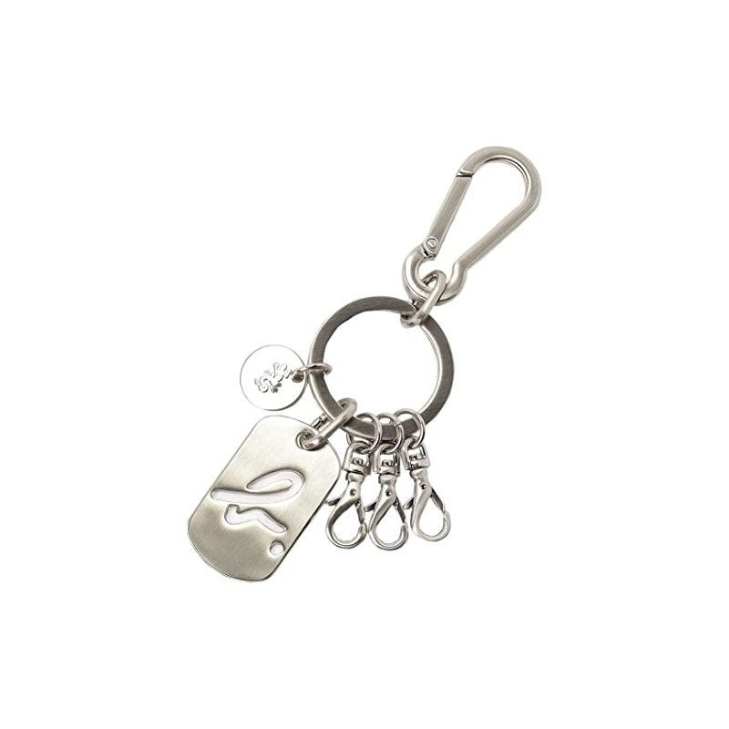 agnes b ZH12B-01 Men's Key Chain, Silver