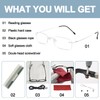 OCCI CHIARI Rimless Blue Light Reading Glasses for Men Titanium