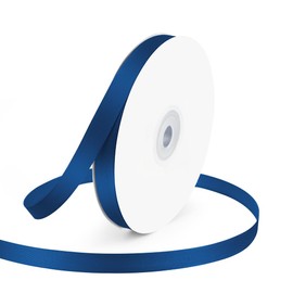 KMER LIFE 3/8" Wide x 50 Yards Navy Blue Single Faced Polyester Satin Ribbon, Navy Blue Satin Ribbon Perfect for Wedding Decor, Wreath, Crafts, Gift Wrapping & Other Projects (Navy Blue)