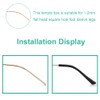 Junsika Eyeglass Temple End Tips Soft Silicone Anti Slip Eyeglass