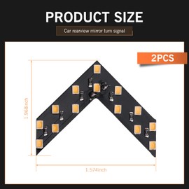 12V 3528-14SMD Rear View Mirror Turn Signal, Arrow Design Hidden LED Turn Signal, Modification Fittings, Universal for Most Cars, Trucks, Motorcycles, Scooters (Red)