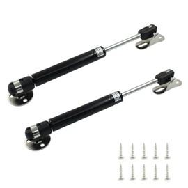 Augiimor 20N/4.4lbs Gas Strut Lift Support 8 Inch Hydraulic Gas Spring, Safety Lift Support, Cabinet Door Lift Pneumatic Support for Cabinet Toy Box, Pack of 2,Black