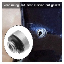 YINETTECH Motorbike Seat Fastening Bolts Nuts Kit with C-clips Washer 59768-97 CNC Aluminum Billet Black 6mm Threaded Pack of 4