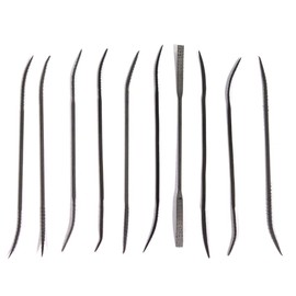 Universal Tool ToolTreaux 10pc Double Ended Fine Cut Riffler File Set for Metal Jewelry Work