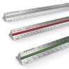 ARTEZA Architectural Scale Ruler – 12-Inch Triangular Ruler, Anodized Aluminum