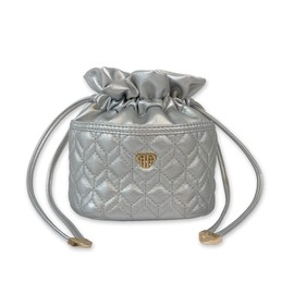 PurseN, Ultra Jewelry Organizer - Silver | 10 Removable Pouches | Converts to Evening Bag | Fits Small to Large Jewelry | Individual Clear View Zippered Pouches for Organizing at Home & Travel