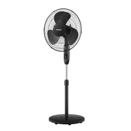 PELONIS 16'' Pedestal Fan for Bedoom, Remote, Standing Fan with 7-Hour Timer, 90° Oscillation, 3-Speeds, Adjustable Height, Electric Cooling Fans for Living Room and Office