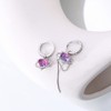 Bellitia Jewelry 925 Sterling Silver Heart Shaped Asymmetrical Earring Dangle