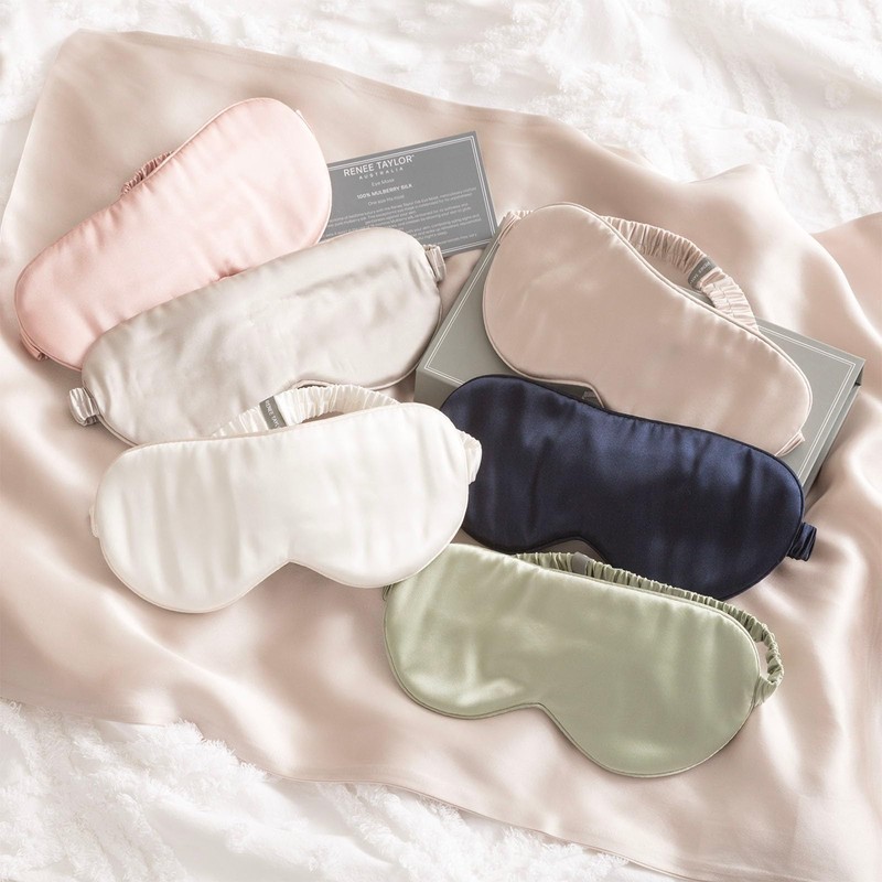 Renee Taylor Mulberry Silk Eye Mask Sleeping Shade/Cover Sleep Blindfold