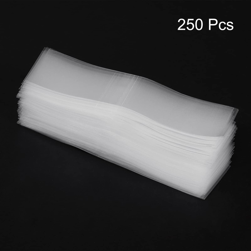 PATIKIL 250pcs 105x30mm Perforated Shrink Bands, PVC Heat Shrink Wrap