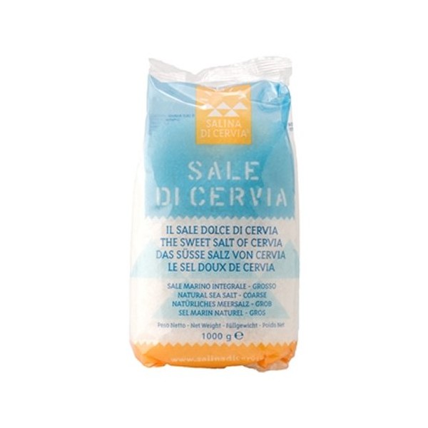 Salina Di Cervia. Medium Coarse Salt 1 Kilogram (2,2 Pounds)