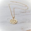 Gold Shema Israel Necklace Pendant 14k Gold Filled chain Jewish