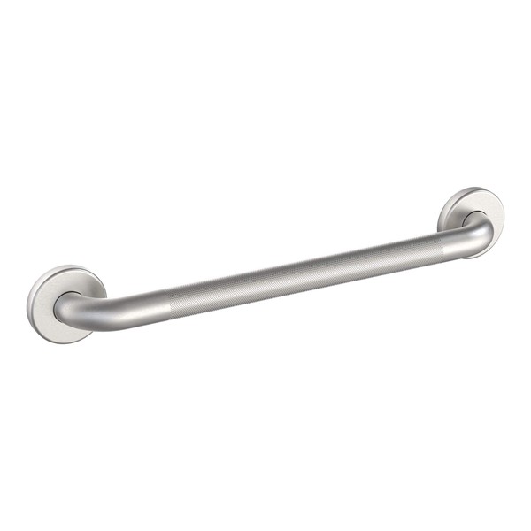 WingIts WGB5SSKN24 STANDARD Grab Bar, Diamond Knurled Grip, Concealed Mount, Satin Knurled Stainless Steel, 24-Inch Length by 1.25-Inch Diameter