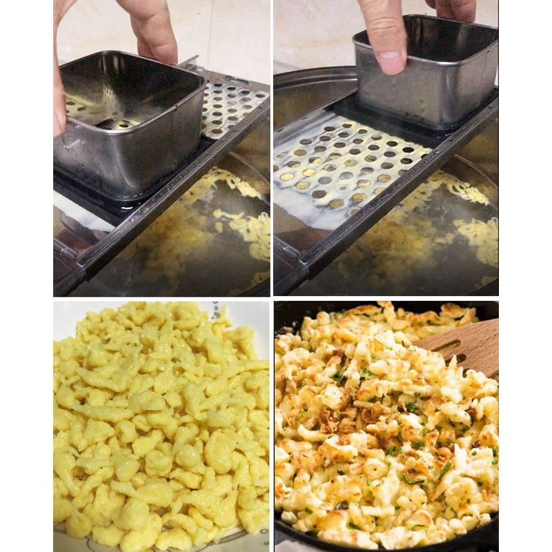 Premium Grade Stainless Steel Spaetzle Maker, Timesaver Homemade Traditional German
