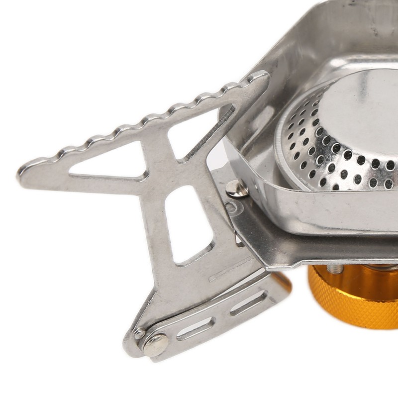 Camping Gas Stove Stainless Steel Strong Durable Windproof Electronic Ignition